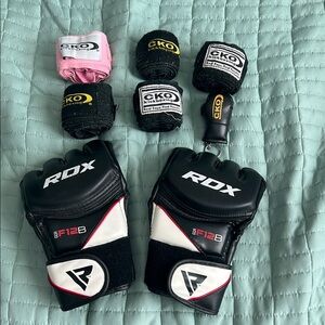 Black and White RDX Boxing Gloves